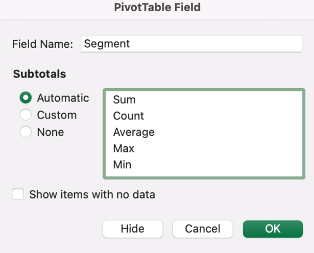 Add a PivotTable field