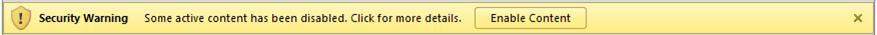 The Message Bar in Access.