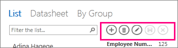 Action Bar in List view