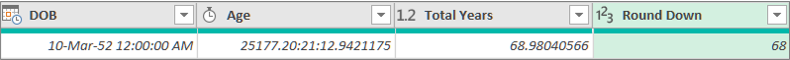 Adding a column to get someones age based on their DOB