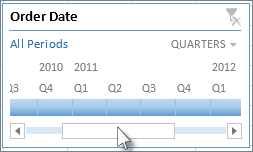 Timeline scroll bar