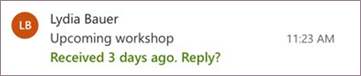 Message reminder for Outlook