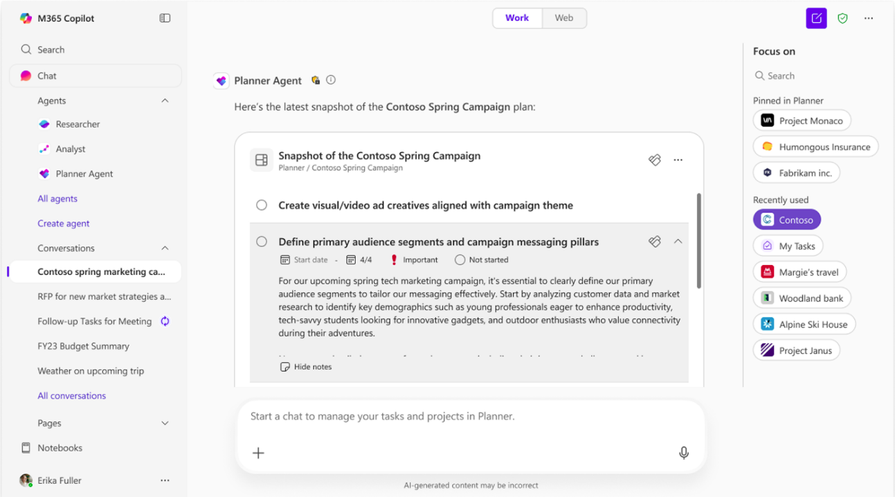 Screenshot that shows Plan Picker.