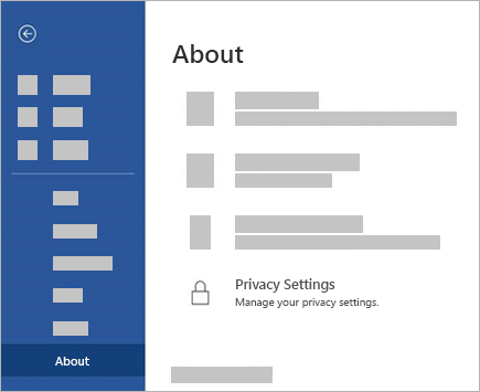 Screenshot showing the Privacy Settings option in edit mode