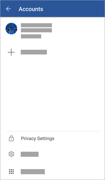 Screenshot showing the Privacy Settings option on Android