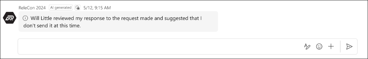 screenshot of Answer cant be sent