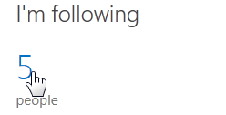Navigate to the page of people youre following
