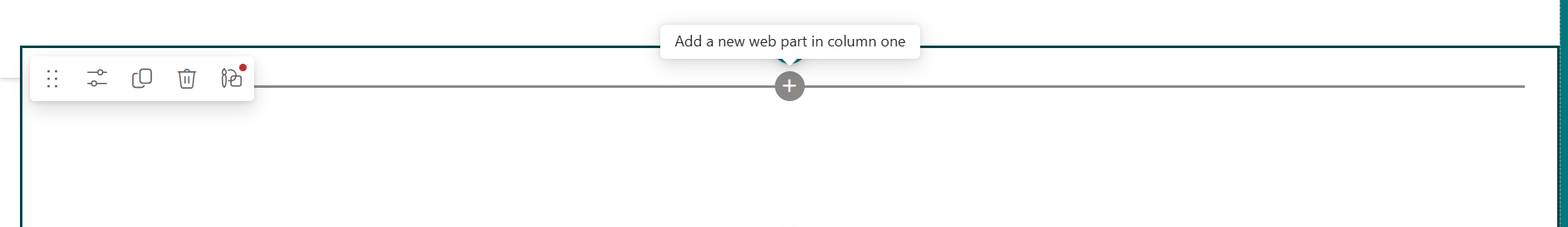 Plus sign for adding web parts to a page
