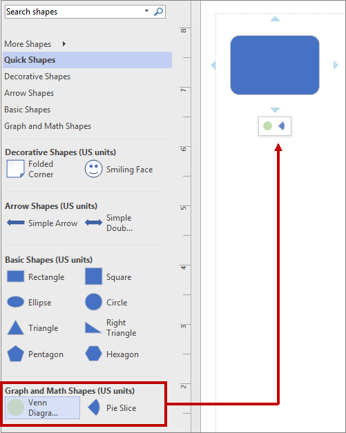 The mini toolbar using a new stencil by selecting