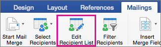 Click to edit the recipients list