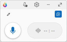 Screenshot of Dragon Copilot compact view with microphone off.