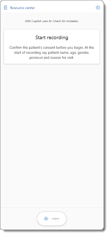 Image of the Dragon Copilot classic view for mobile EHR applications.