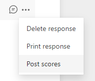 Screenshot of post scores option.