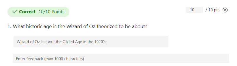 Screenshot of correctly answered question.