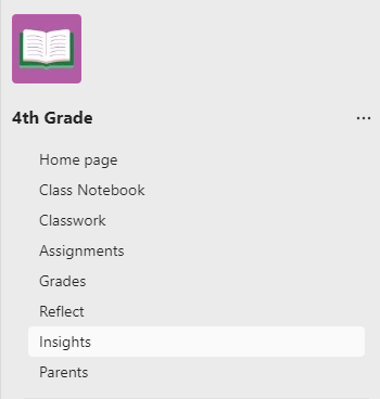 Screenshot that shows insights.