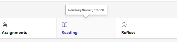 Screenshot that shows reading tab.