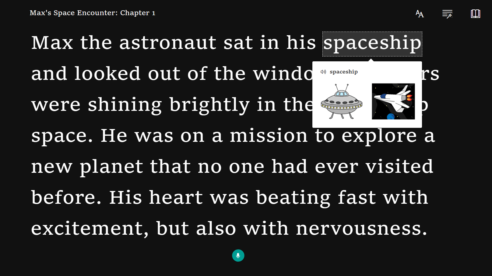 Screenshot of accessibility option.