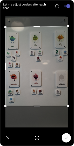 Capture a clear picture of the board, ensure card visibility