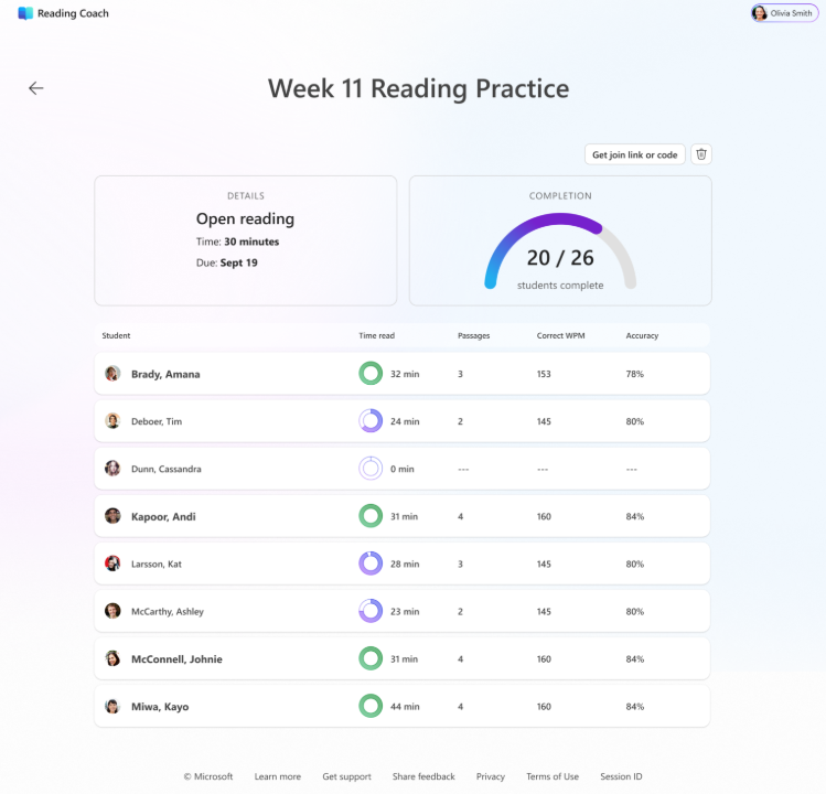 open reading