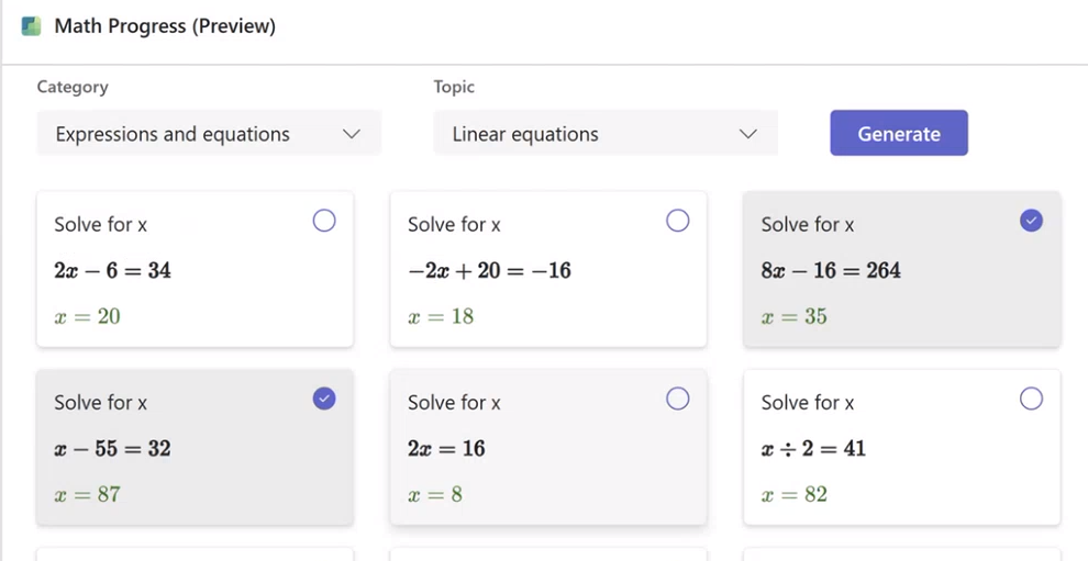 math progress