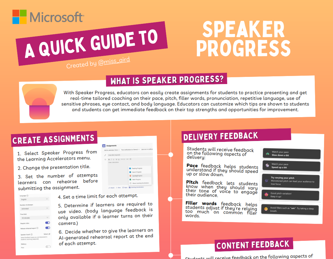 Screenshot of Speaker Progress.