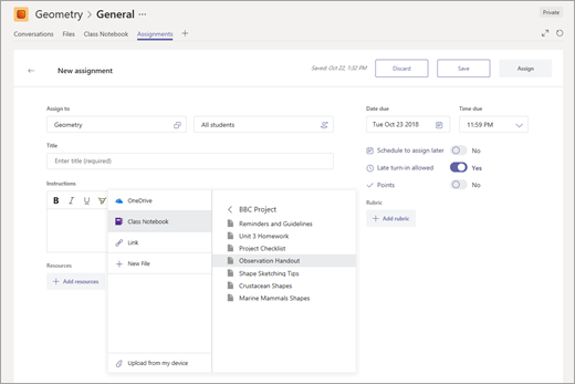 Screenshot of assignment.