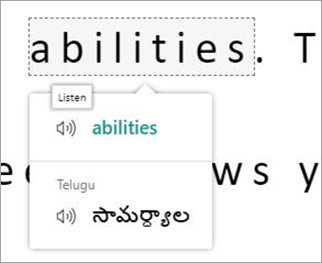 Screenshot of translate.