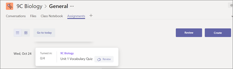 Click Create and then select New Assignment.