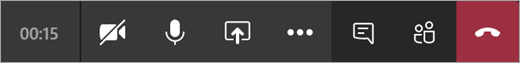 Screenshot that shows Teams meeting toolbar.