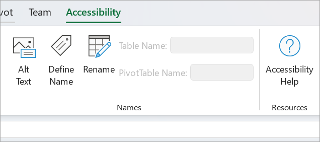 Accessibility panel