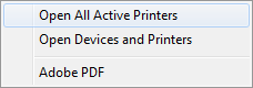 Select Open All Active Printers.