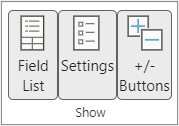 Ribbon commands in the Show group