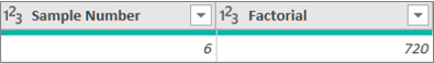 Adding a column to to get the factorial of a number