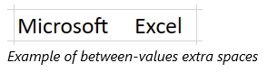 Example of between-values extra spaces