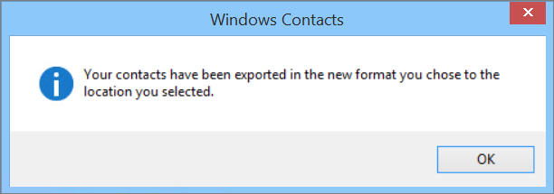 Youll see a final message that your contacts have been exported to a csv file.