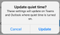 Image to confirm changes to Quit Time