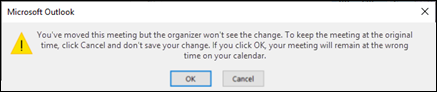 You cannot change a meeting you were invited to.