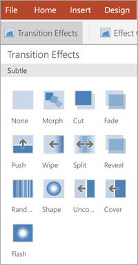 Transition effects