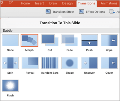 Transition effects