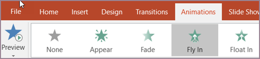 Choose an animation
