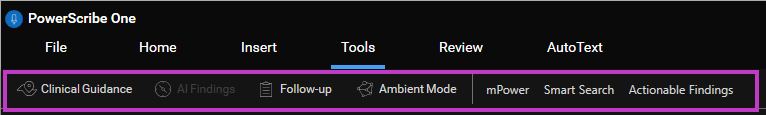 Report Editor Tools tab