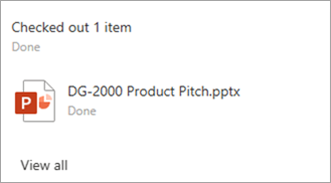 A dialog box appears telling you which files youve checked out.
