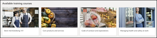 Screenshot of Quick links web part