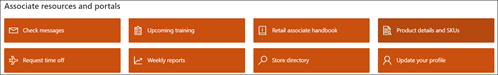 Screenshot of Quick links webpart