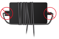 Screenshot that shows a cord wrapped too tightly.