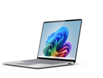 Surface Laptop (7th Edition) facing left with bloom on the screen.