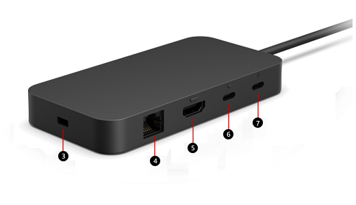 Rear View Surface USB4 Dock