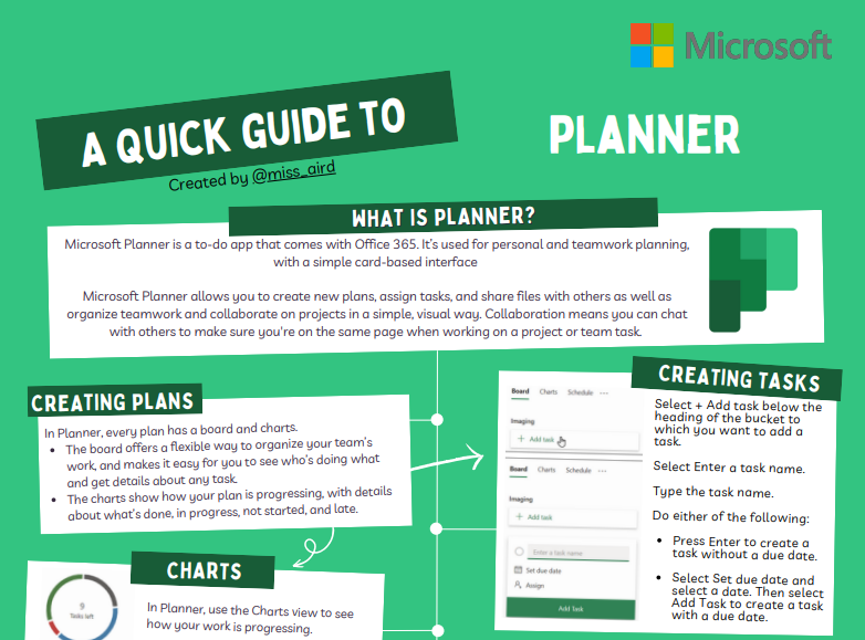 Screenshot of planner