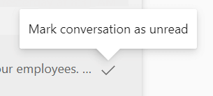 Marking a message as unread in the Engage inbox