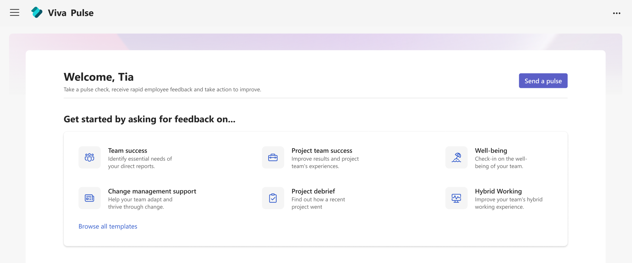 Viva Pulse research-backed templates